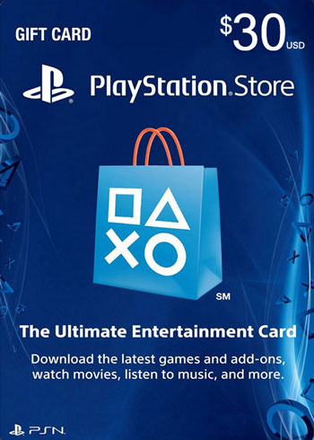 PlayStation Network $30 USD PSN Gift Card US