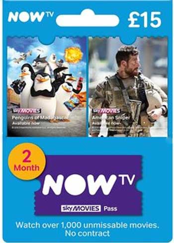 NOW TV - 2 Month Movies Pass UK
