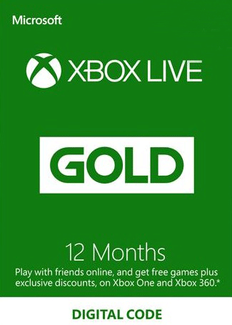 Xbox Live 12 Months Gold Membership Card Global