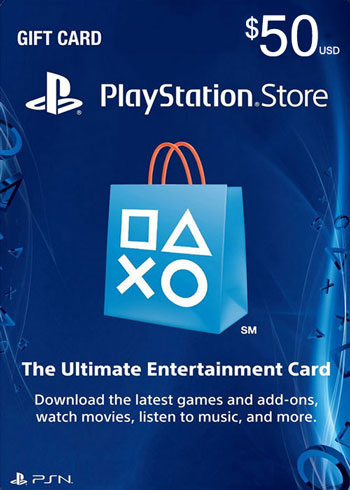 PlayStation Network $50 USD PSN Gift Card US